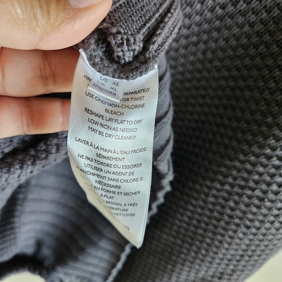 Free People Gray Waffle Knit Oversized Hailee Cardigan Sweater - Picture 13 of 14